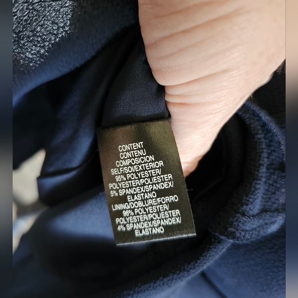 NWT Charles Henry Navy Ruffle Dress - Picture 5 of 5